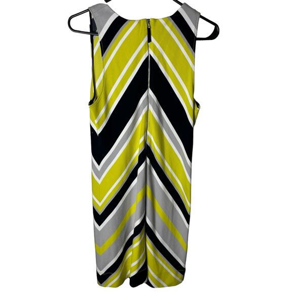 Banana Republic Milly Collection Sleeveless Chevron Stripe Dress Size 6 - Picture 4 of 13